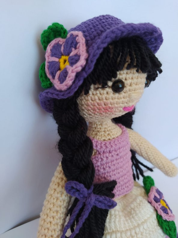 Menekşe Bebek Amigurumi Organik Oyuncak - 4