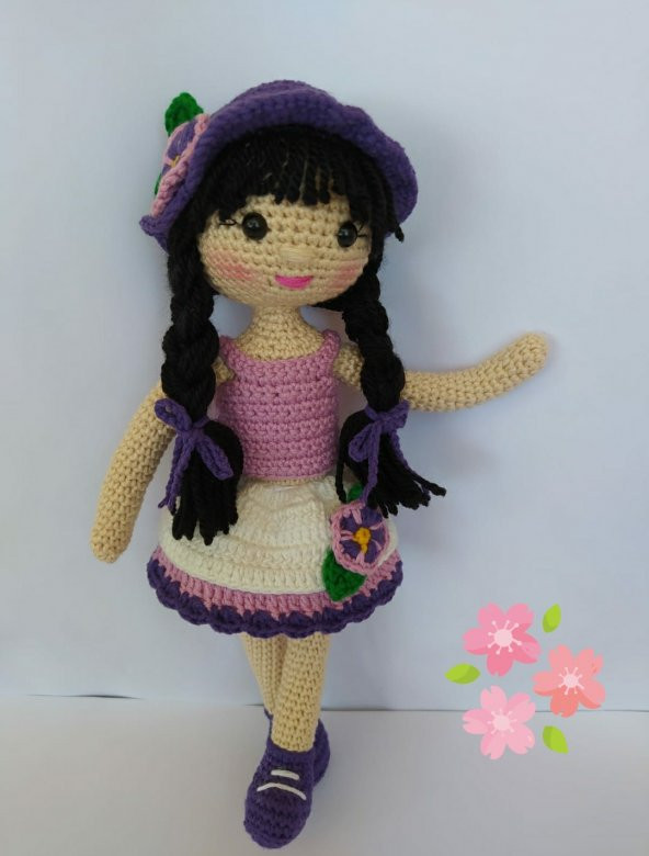 Menekşe Bebek Amigurumi Organik Oyuncak - 2