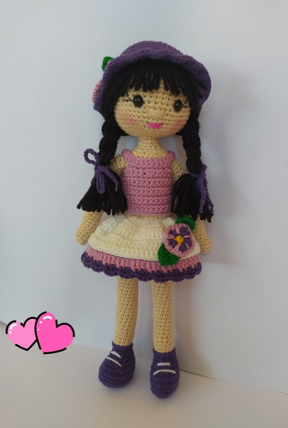 Menekşe Bebek Amigurumi Organik Oyuncak - 6
