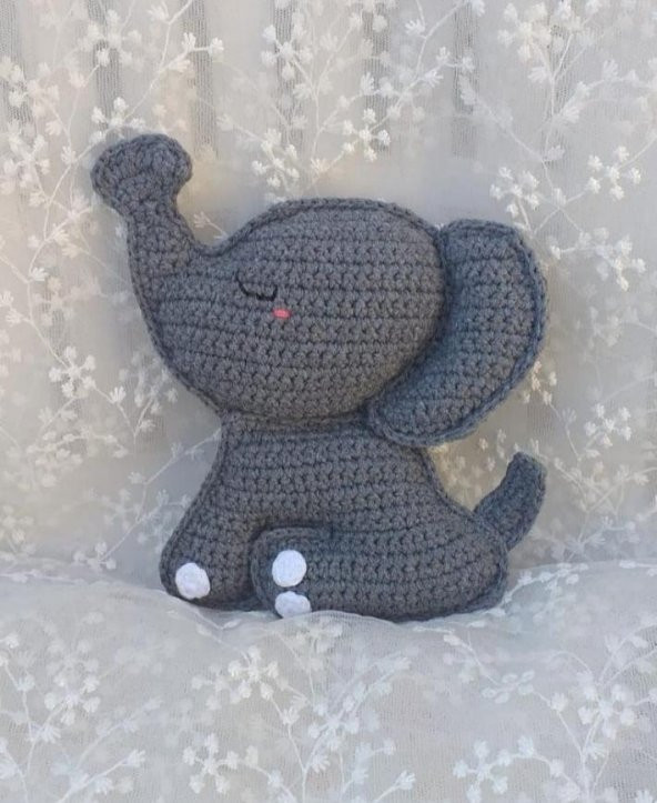 Maskot Bebek Fil Amigurumi Organik Oyuncak - 1