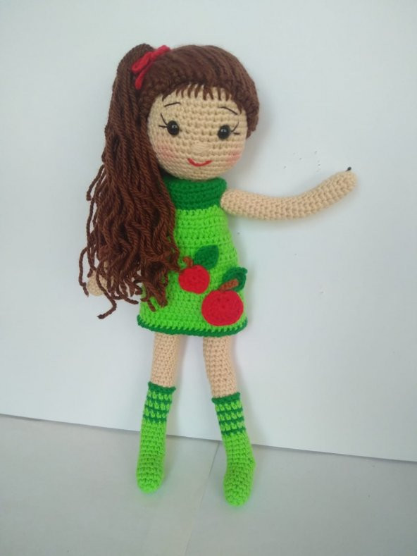 Elma Şekeri Bebek Amigurumi Organik Oyuncak - 2