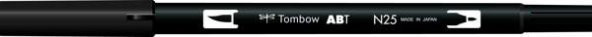 Tombow Dual Brush Pen Grafik Çizim Kalemi N25 Lamp Black