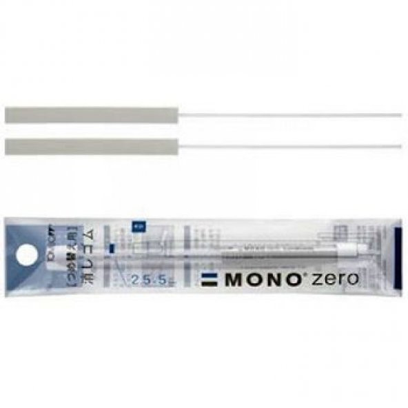 Tombow Mono Zero 2.5 x 5 mm Yassı Uçlu Kalem Silgi Yedeği 2li Paket