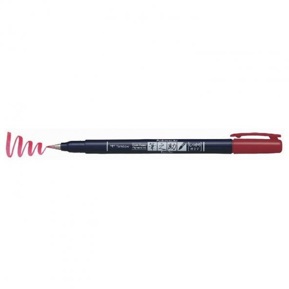 Tombow Fudenosuke Fırça Uçlu Kalem Kırmızı