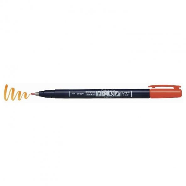 Tombow Fudenosuke Fırça Uçlu Kalem Turuncu