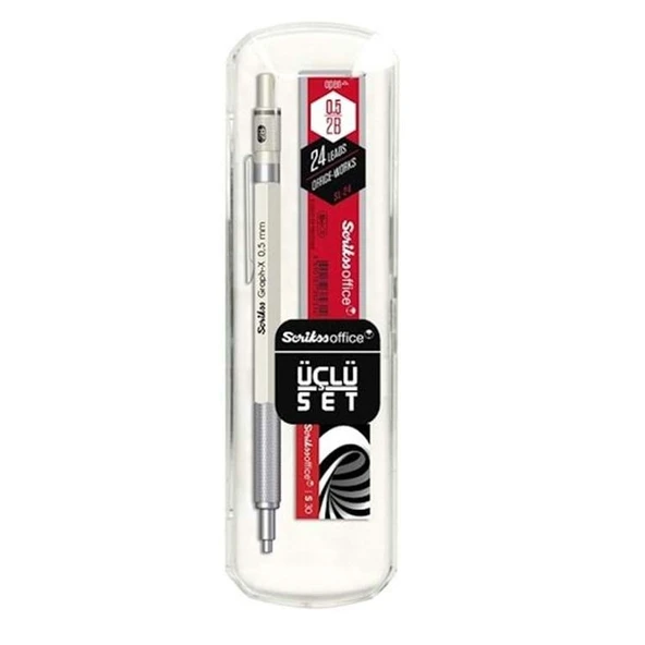 Scrikss Graph-X Versatil Kalem 3lü Set 0.5mm BEYAZ