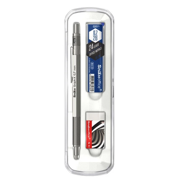Scrikss Graph-X Versatil Kalem 3lü Set 0.7mm KURŞUN GRİ