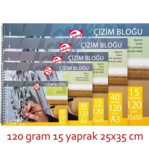 Talens Çizim Bloğu 120 gr 15 yp 25x35 cm.