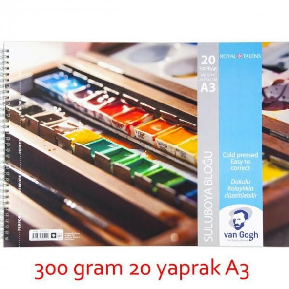 Van Gogh Suluboya Bloğu 300 gr 20 yp A3