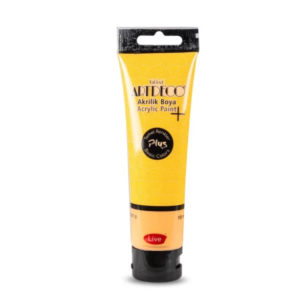 Artdeco Plus Akrilik Boya 100ml Tüp Koyu Sarı 408