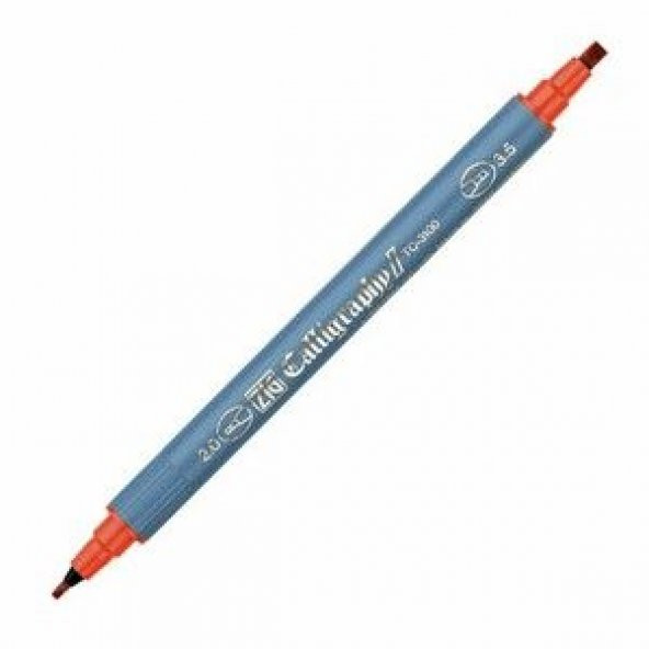 Zig Kaligrafi Kalemi Çift Uçlu 2 mm + 3.5 mm Kırmızı