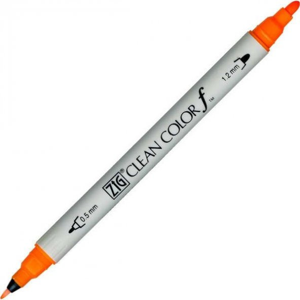 Zig Clean Color f Çift Uçlu Kalem 002 Fluorescent Orange