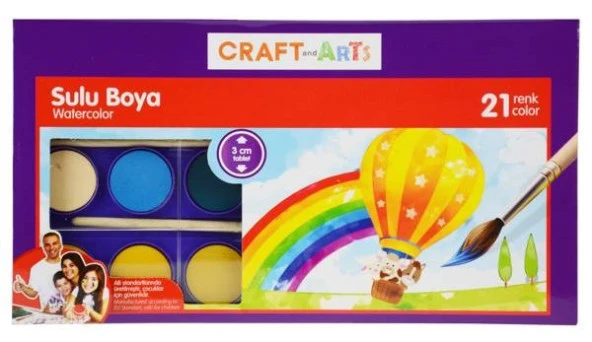 Craft and Arts Sulu Boya 21 Renk