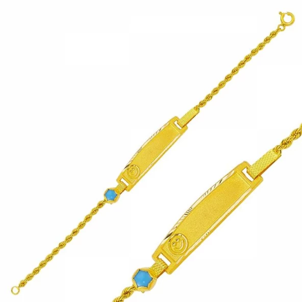 Altın Çocuk Bileklik İsim Yazılır GülenÇocuk ürün görseli 1