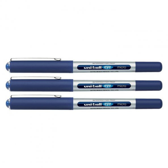 Uni-ball Eye Micro 0.5 Roller Kalem 3lü Mavi