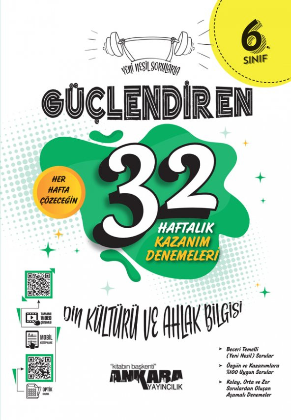 Ankara 6. Sınıf Din Kültürü Güçlendiren 32 Haftalık Deneme 2023