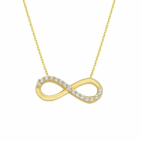 Altın Sonsuzluk Kolyesi ürün görseli 1