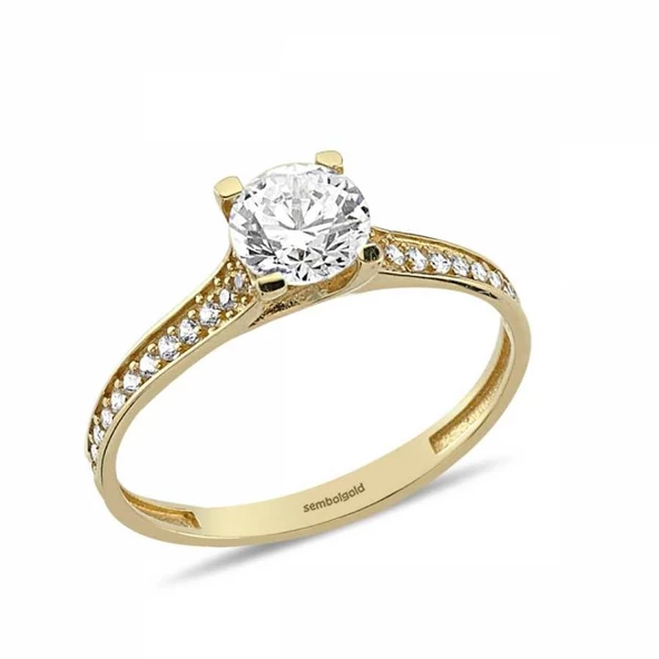 Altın Tektaş Yüzük