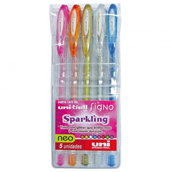 Uni-ball Signo Sparkling 1.0 Jel Kalem 5li Set