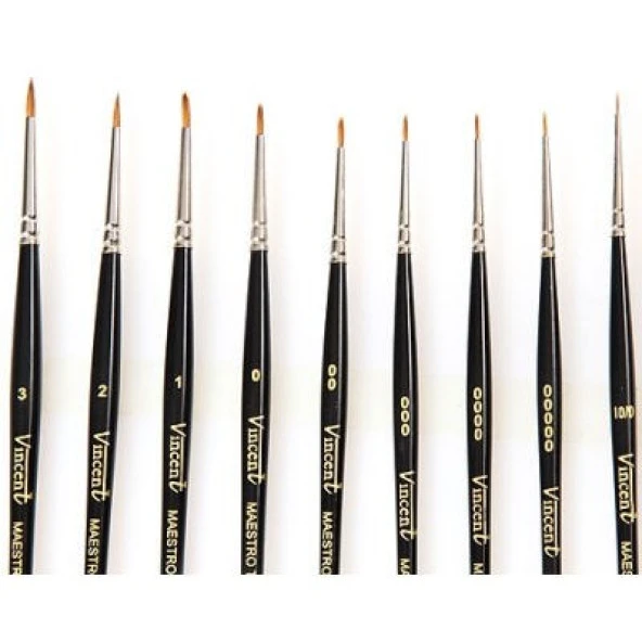 Vincent 100 Serisi Samur Tezhip Fırçası No:2