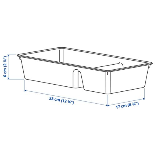 Ikea Bıllıngen Bölmeli Kutu, Beyaz, 33x17 Cm