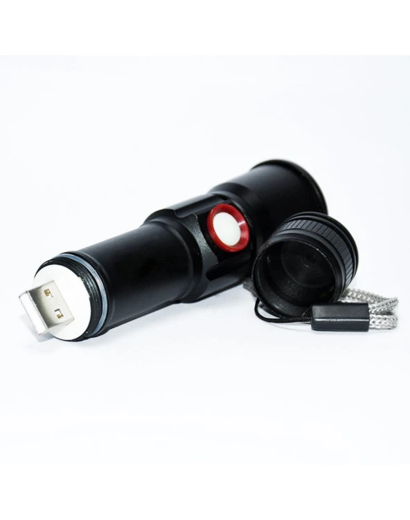 XML-2 LED 1.000 LÜMEN USB ŞARJLI EL FENERİ WATTON WT-611 - 2