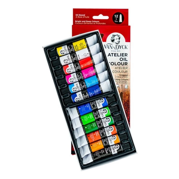 Van Dyck Atelier Yağlı Boya 12 Renk x 12 ml Set