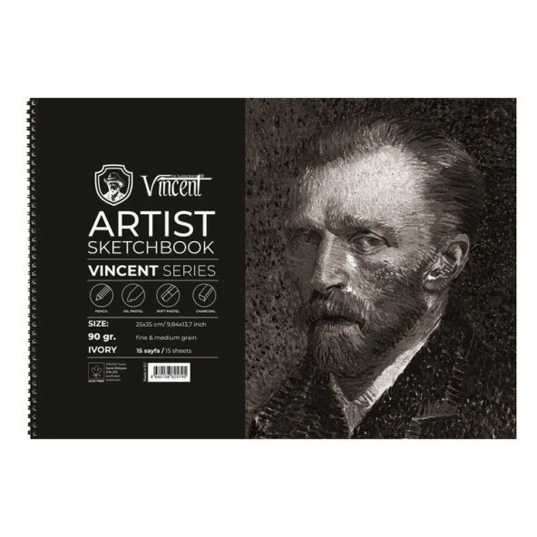 Vincent Artist Sketchbook Ivory 90 gr 25x35 cm 15 Sayfa
