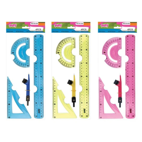 Puti Flexi Çizim Seti Pergelli