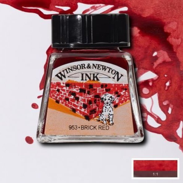 Winsor & Newton Drawing Ink Çizim Mürekkebi 040 Brick Red