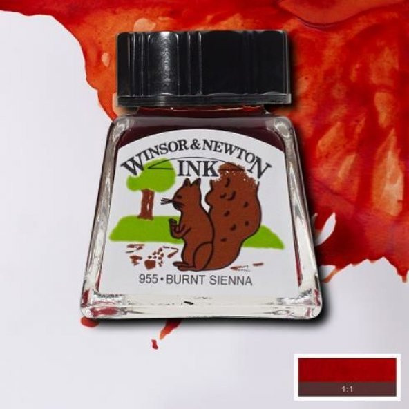 Winsor & Newton Drawing Ink Çizim Mürekkebi 074 Burnt Sienna