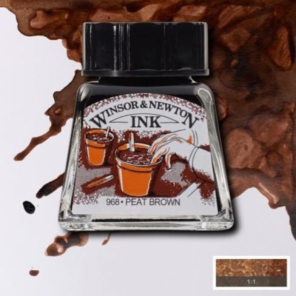 Winsor & Newton Drawing Ink Çizim Mürekkebi 469 Peat Brown