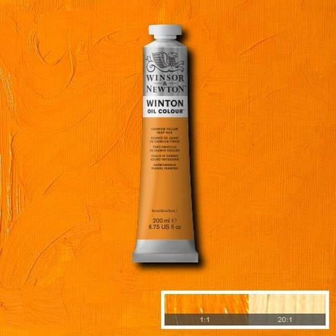 Winsor & Newton Winton Yağlı Boya 200 ml. 46 Cadmium Yellow Deep Hue
