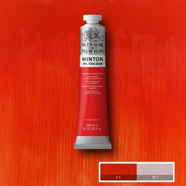 Winsor & Newton Winton Yağlı Boya 200 ml. 107 Cadmium Scarlet Hue