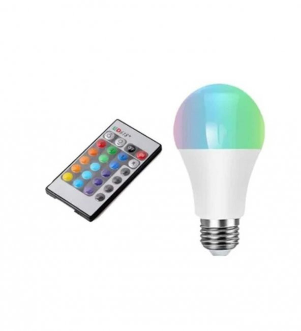 Global Kumandalı RGB Ampul - Renkli ve Kontrollü Aydınlatma Deneyimi - 2