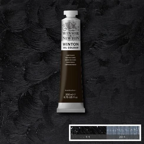 Winsor & Newton Winton Yağlı Boya 200 ml. 25 Lamp Black