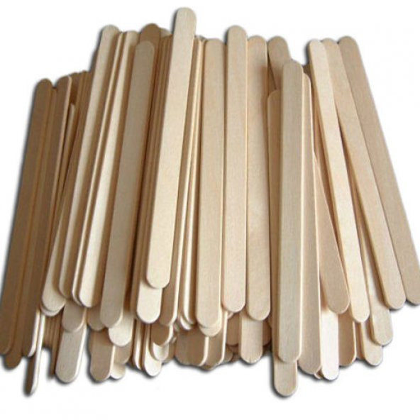 Ahşap Dondurma Çubuğu NATUREL 50li Paket (114x9 mm)