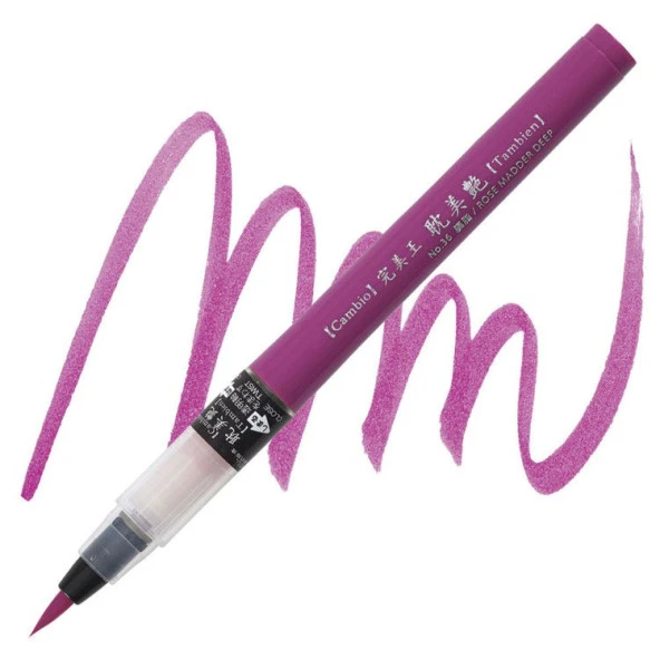 Kuretake Cambio Tambien Brush Pen No:36 ROSE MADDER DEEP