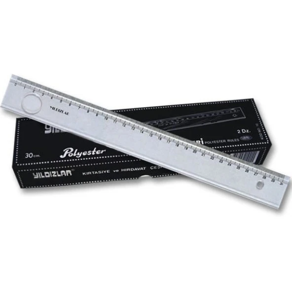 Yıldızlar Plastik Mercekli Cetvel 30 cm. ürün görseli 1