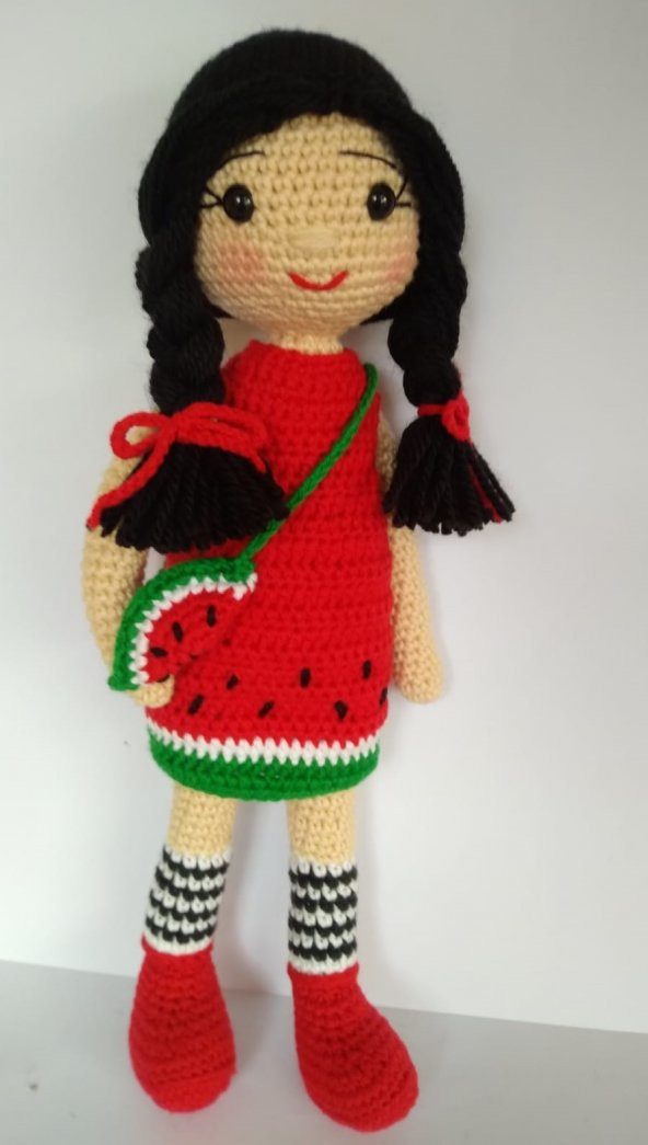 Karpuz Bebek Amigurumi Organik Oyuncak