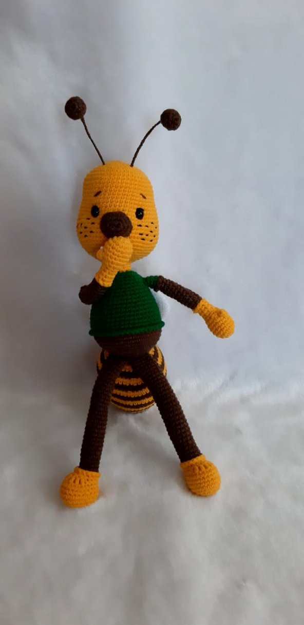 Antenli Arı Amigurumi Organik Oyuncak - 1