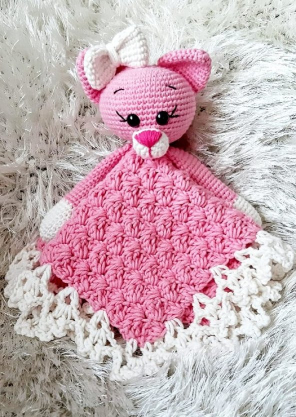 Kedi Uyku Arkadaşı Amigurumi Organik Oyuncak - 1