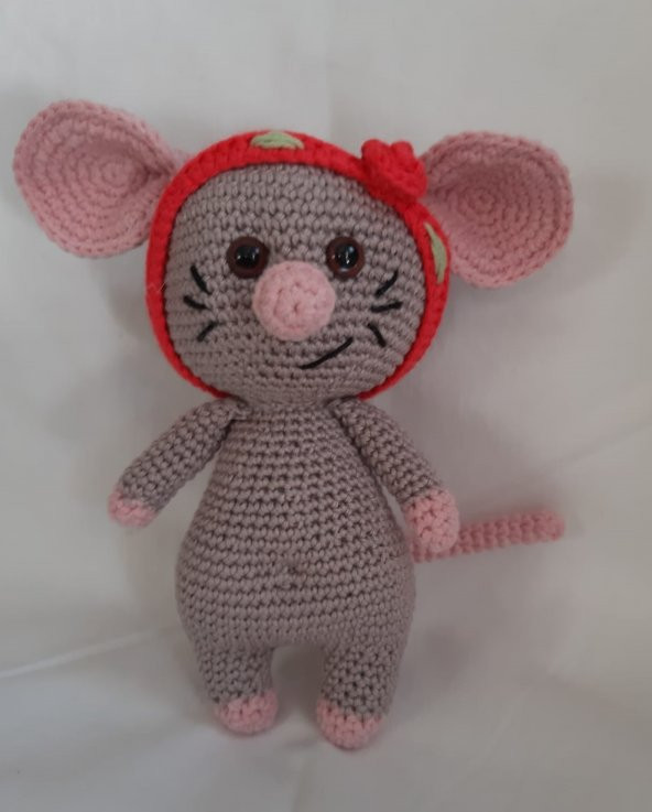Sevimli Farecik Amigurumi Organik Oyuncak - 1