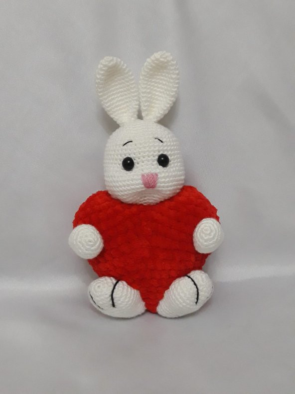 Kalpli Tavşan Amigurumi Organik Oyuncak - 1