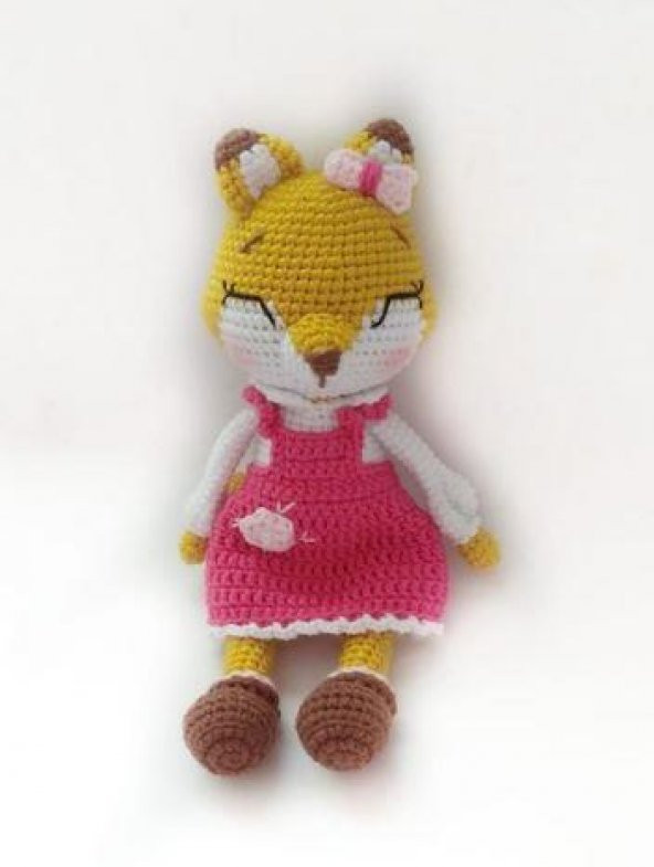 Şirin Tilki Amigurumi Organik Oyuncak - 2