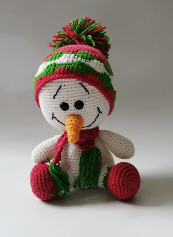 Ponçik Kardan Adam Amigurumi Organik Oyuncak - 1