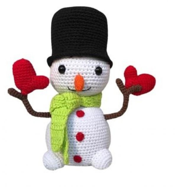 Paşa Kardan Adam Amigurumi Organik Oyuncak - 1