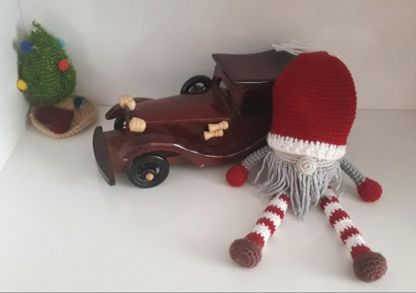 Uykucu Noel Baba Amigurumi Organik Oyuncak - 2