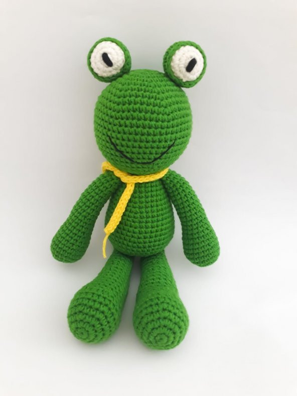 Pörtlek Kurbağa Amigurumi Organik Oyuncak - 1