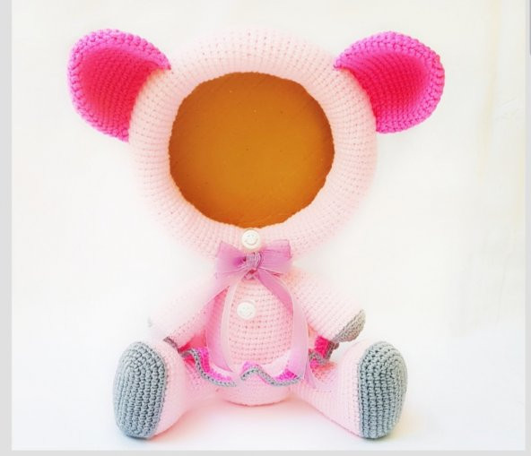 Ayıcıklı Çerçeve Amigurumi Organik Oyuncak - 2